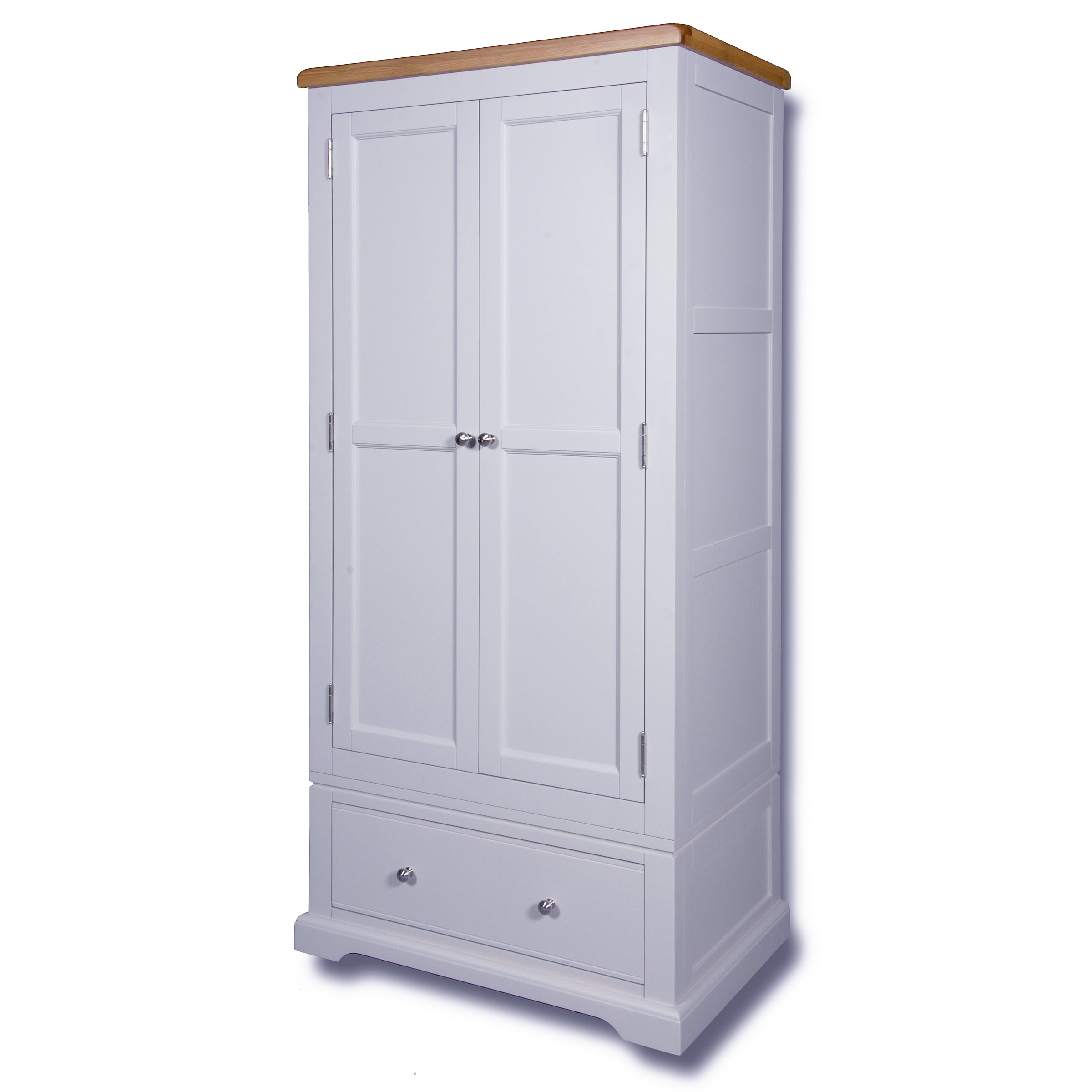 Oxford Painted 2 Door 1 Drawer Single Wardrobe