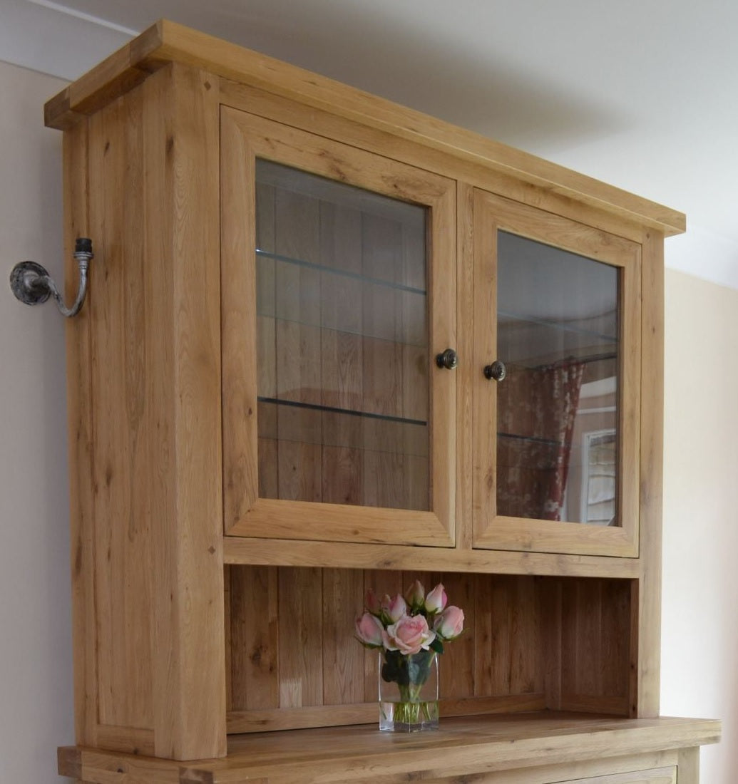 Wessex Oak 2 Door Glazed Dresser | A Touch of Furniture Oxfordshire