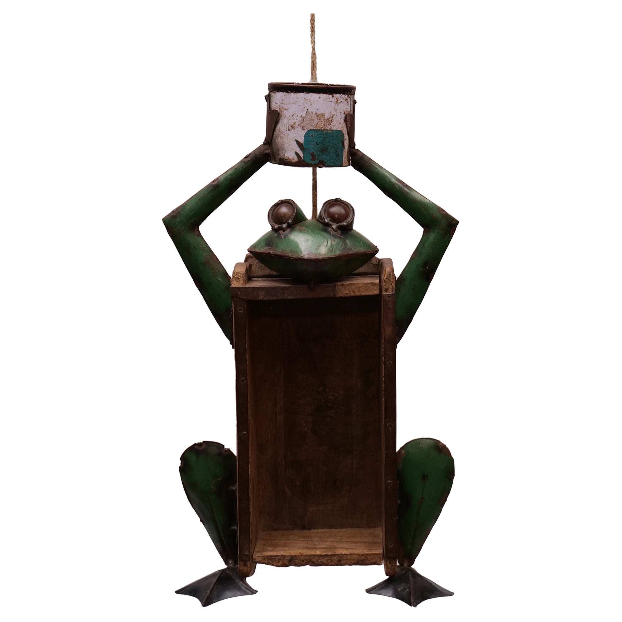 Rustic Vintage Hanging Frog Brick Mould Planter / Storage Box