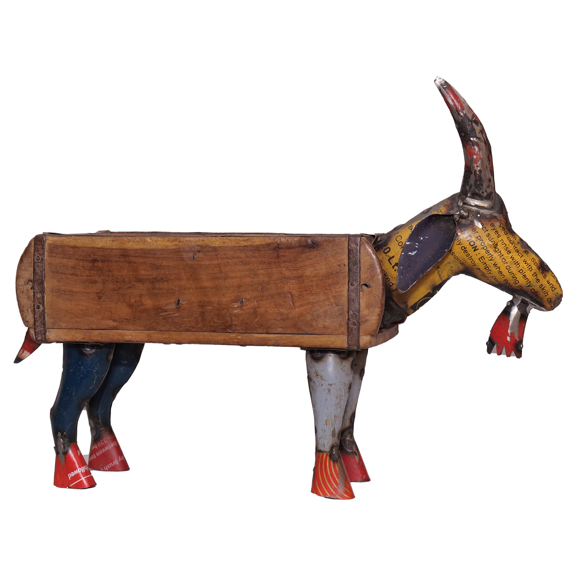 Rustic Vintage Goat Brick Mould Planter / Storage Box