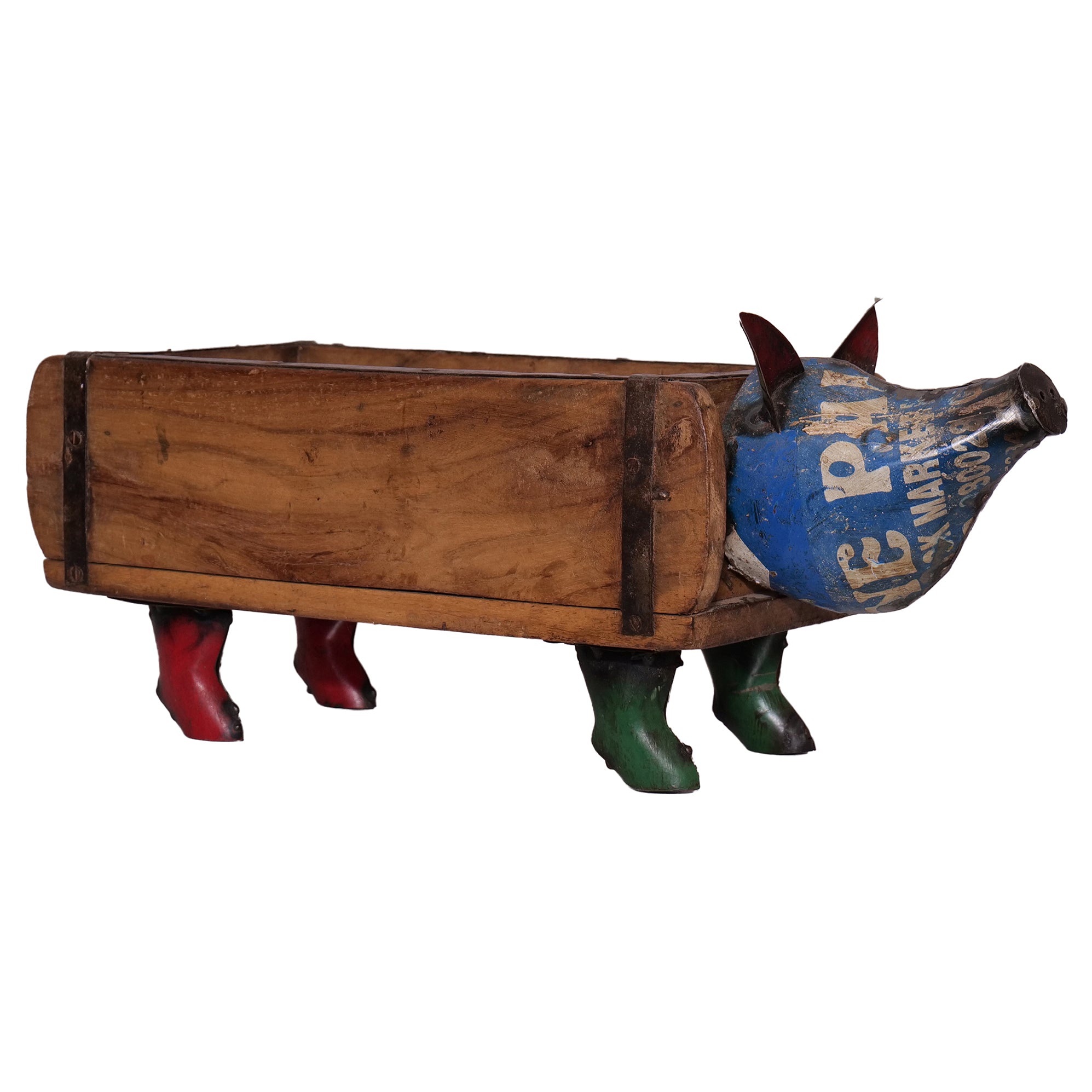 Rustic Vintage Pig Brick Mould Planter / Storage Box