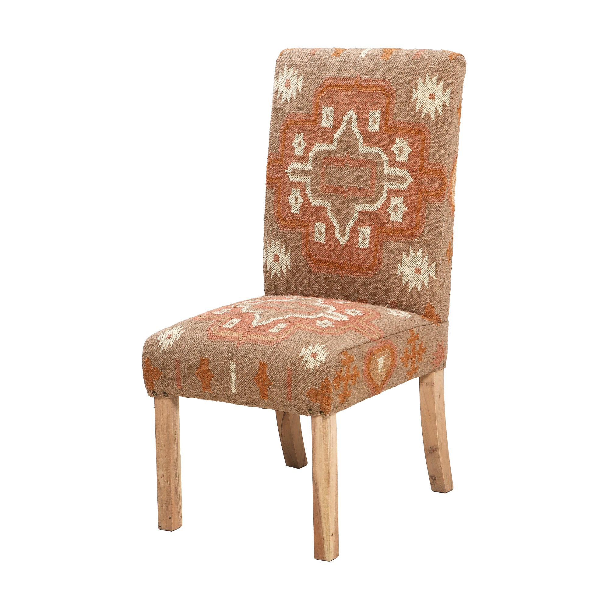 Orange Kilim Dining Chair