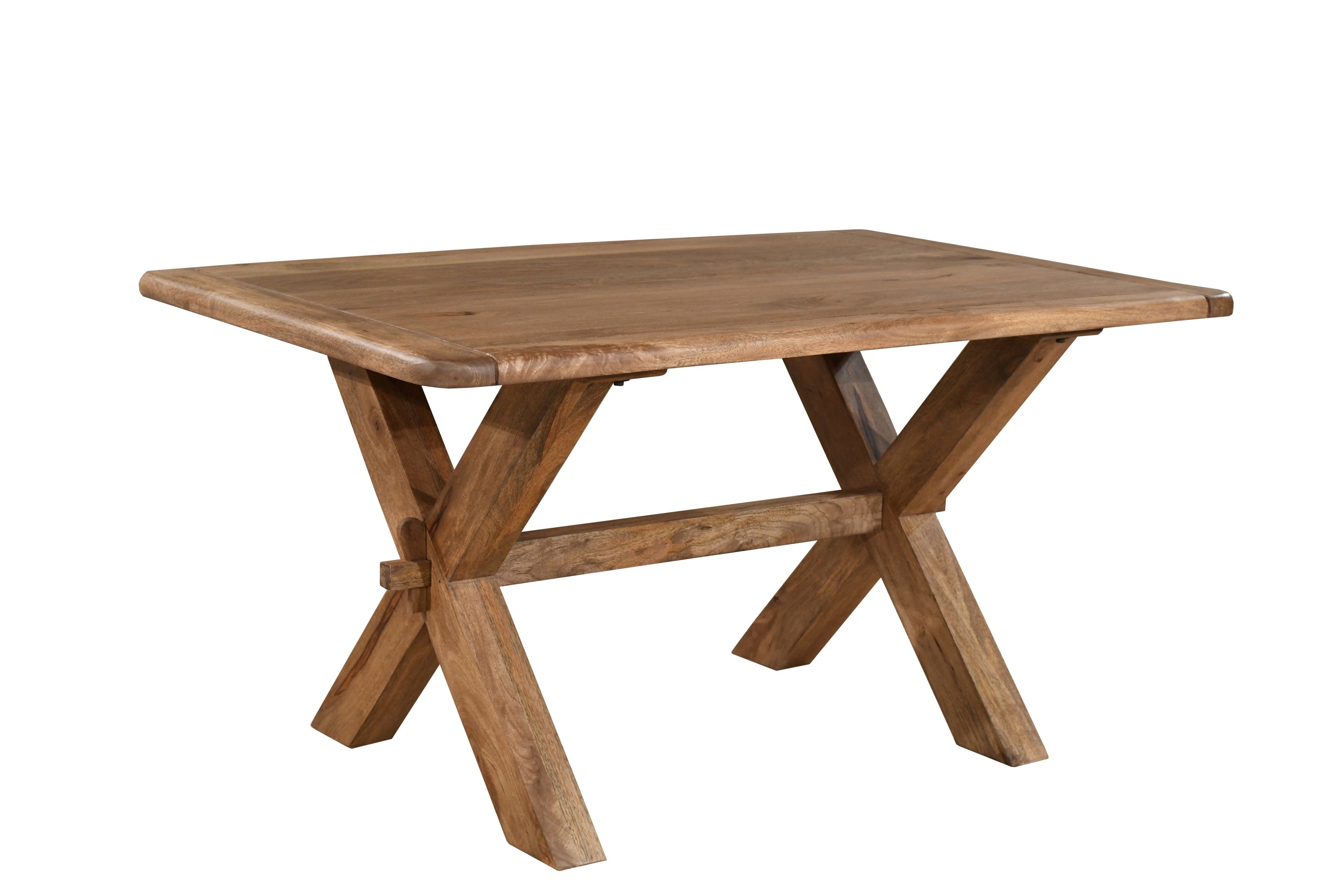 Solid wood dining table with X-shaped legs from our Dorset furniture collection | A Quirky Corner Banbury