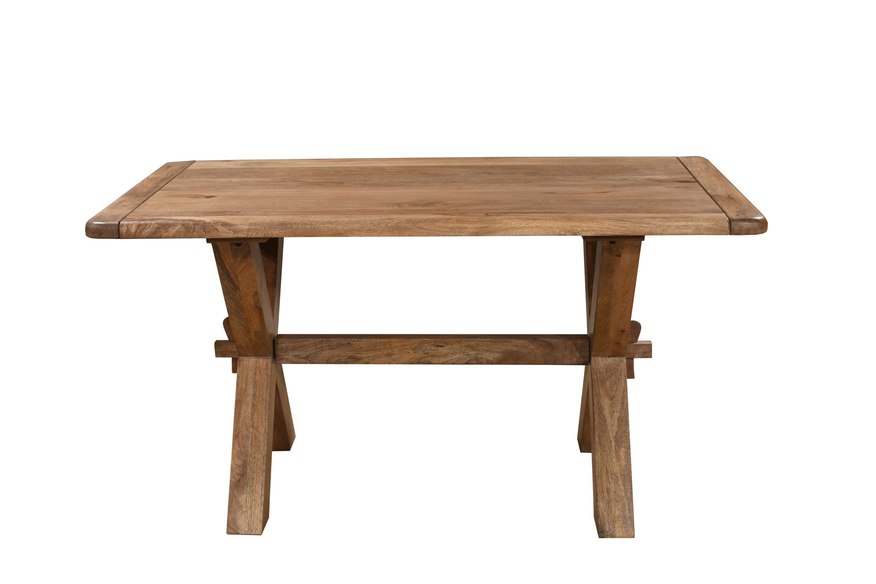 Solid wood dining table with X-shaped legs from our Dorset furniture collection | A Quirky Corner Banbury