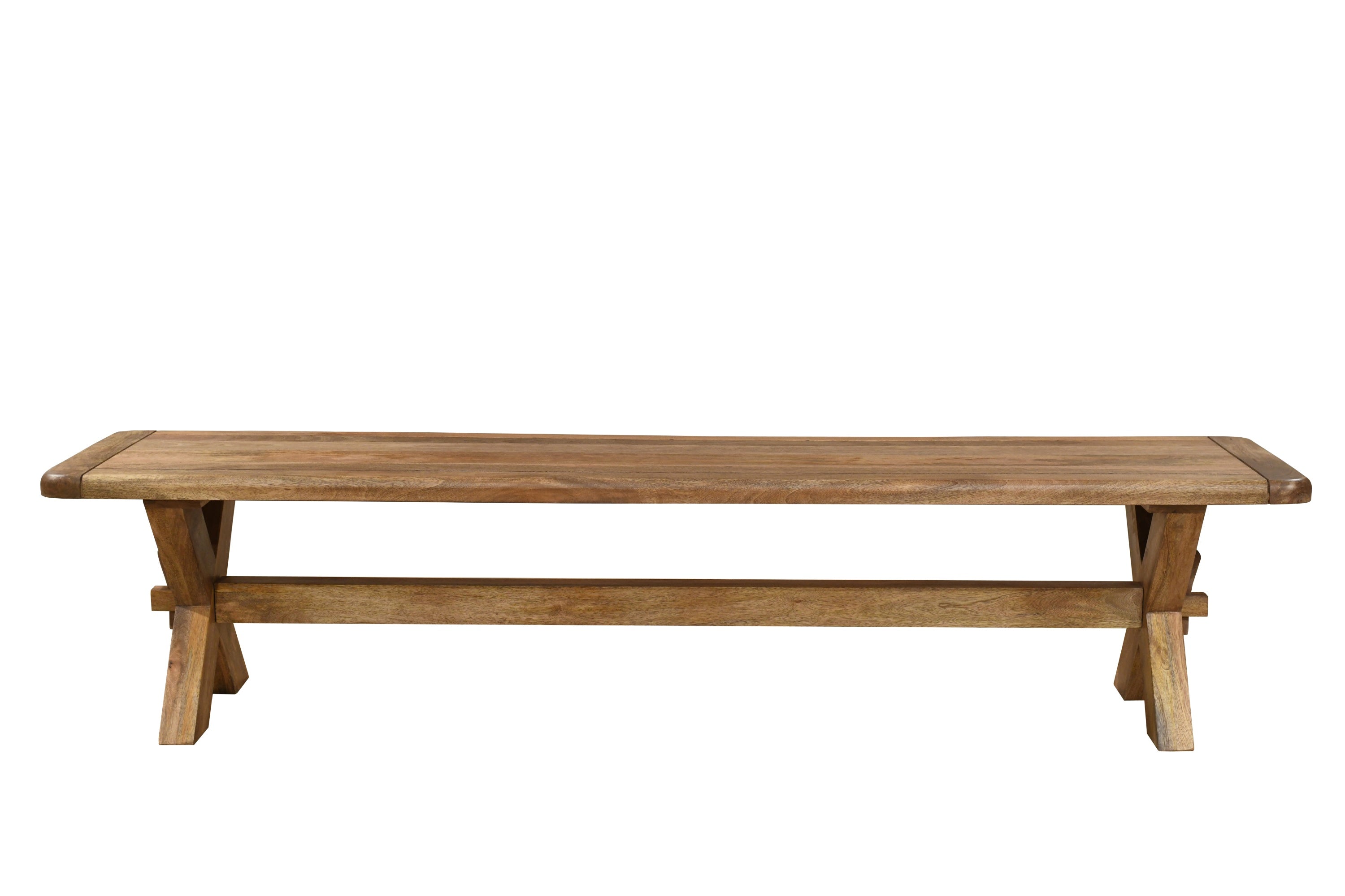 Solid wood bench with X-shaped legs from our Dorset furniture collection | A Quirky Corner Banbury