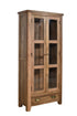Full height, solid wood cabinet with glass doors and drawer from our Dorset Furniture collection | A Quirky Corner