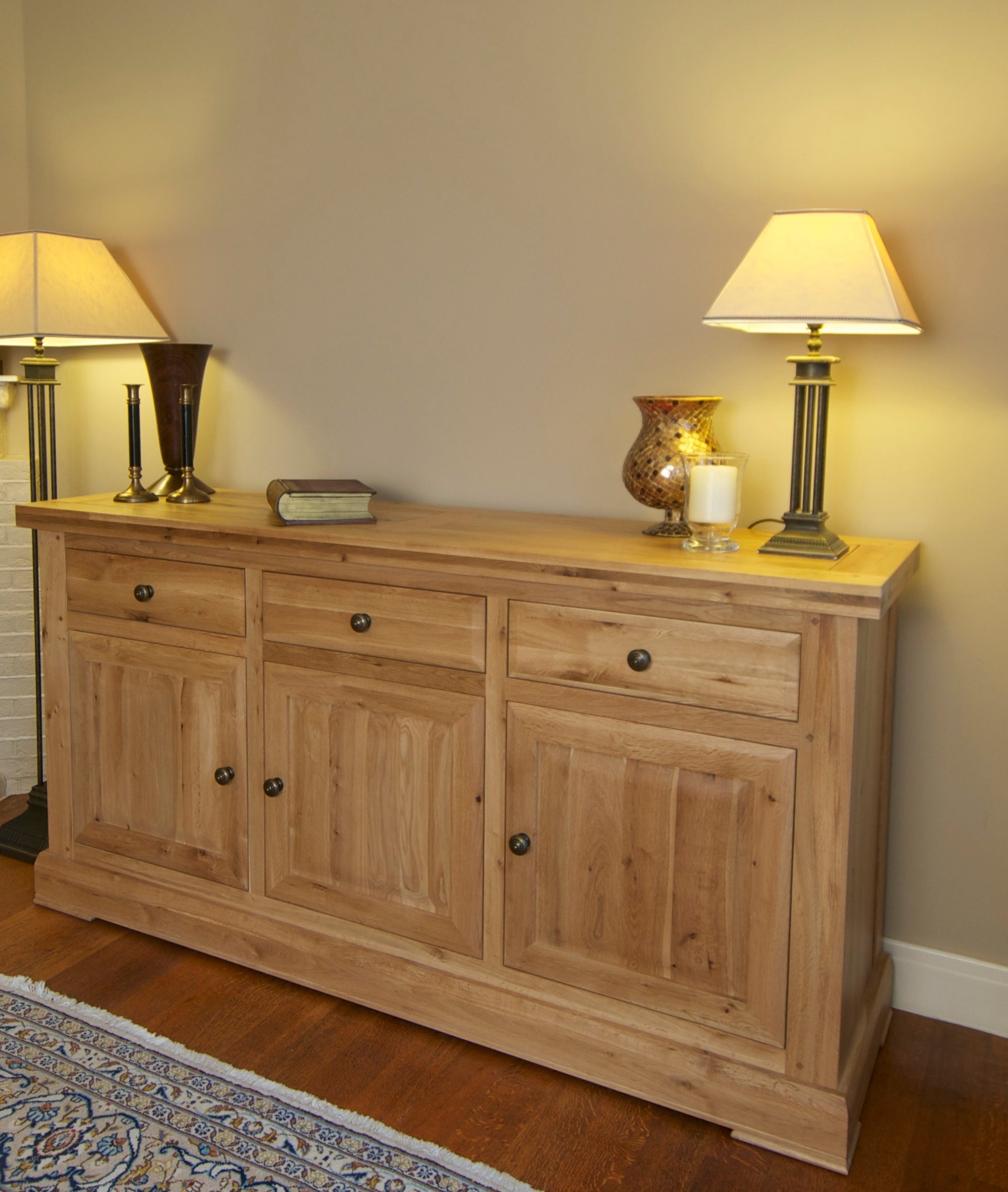 Wessex Oak Large 3 Door Sideboard | A Touch of Furniture Oxfordshire