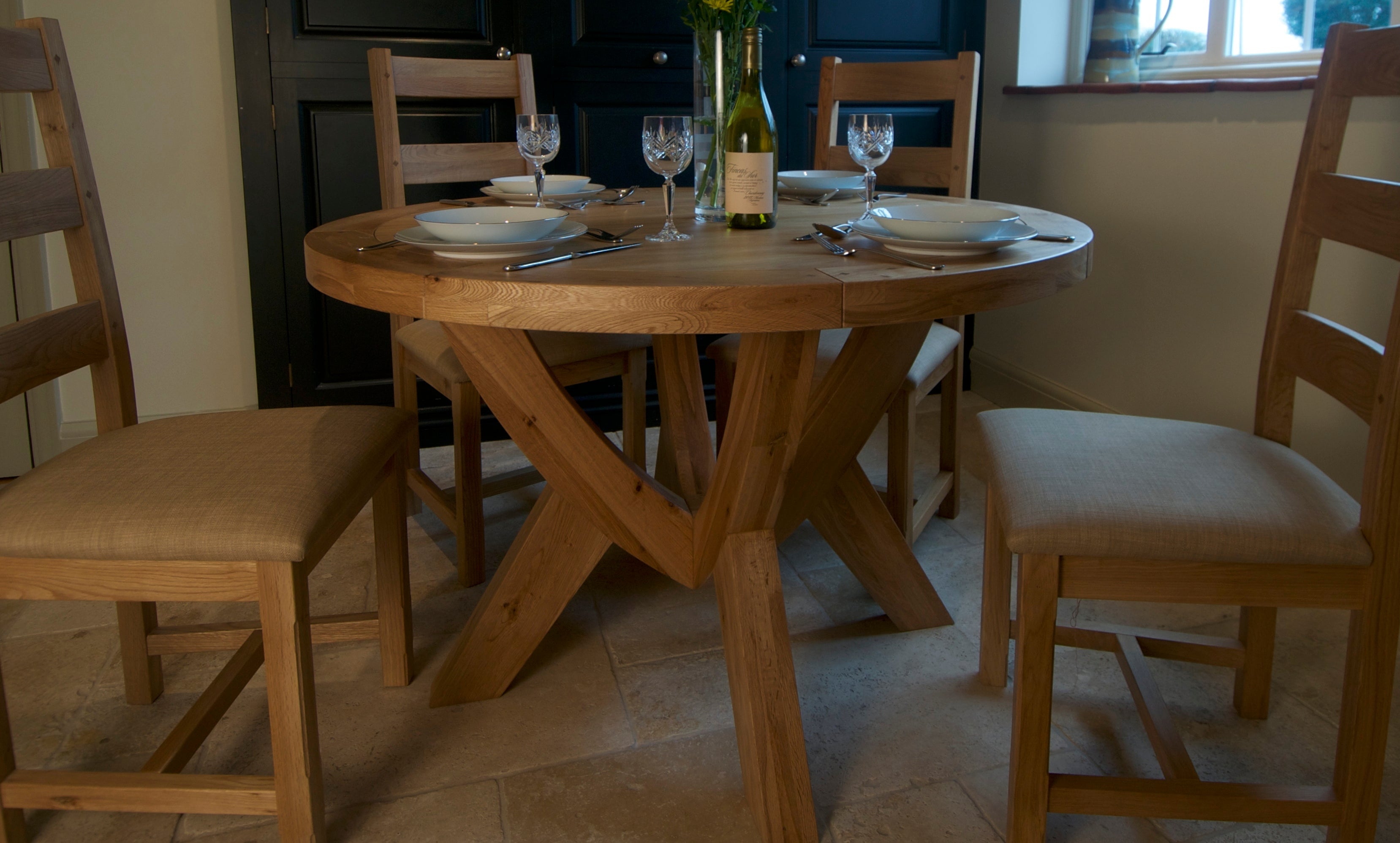 Wessex Oak Round Dining Table | A Touch of Furniture Oxfordshire