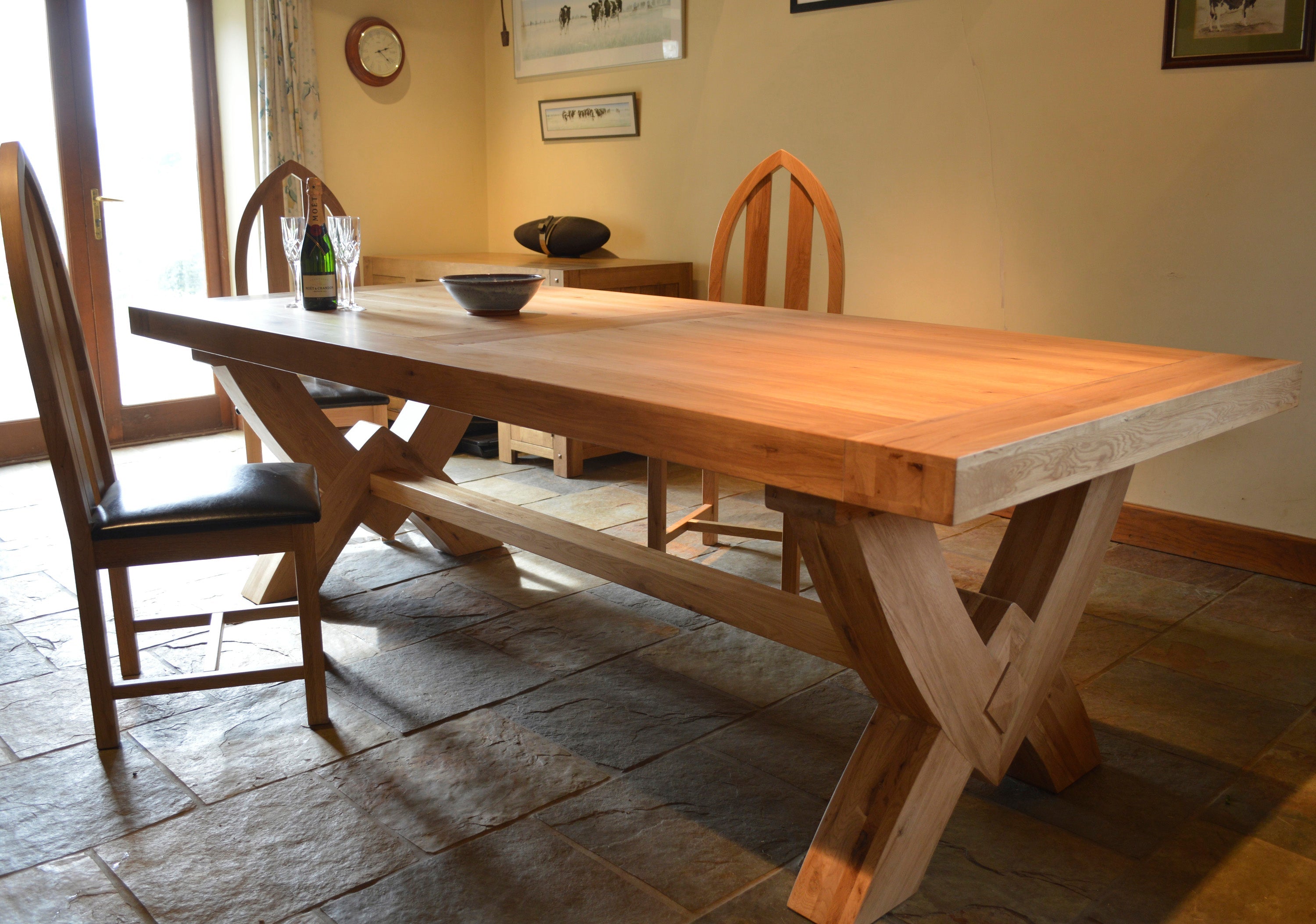 Wessex Oak Ox Bow Extending Dining Table | A Touch of Furniture Oxfordshire