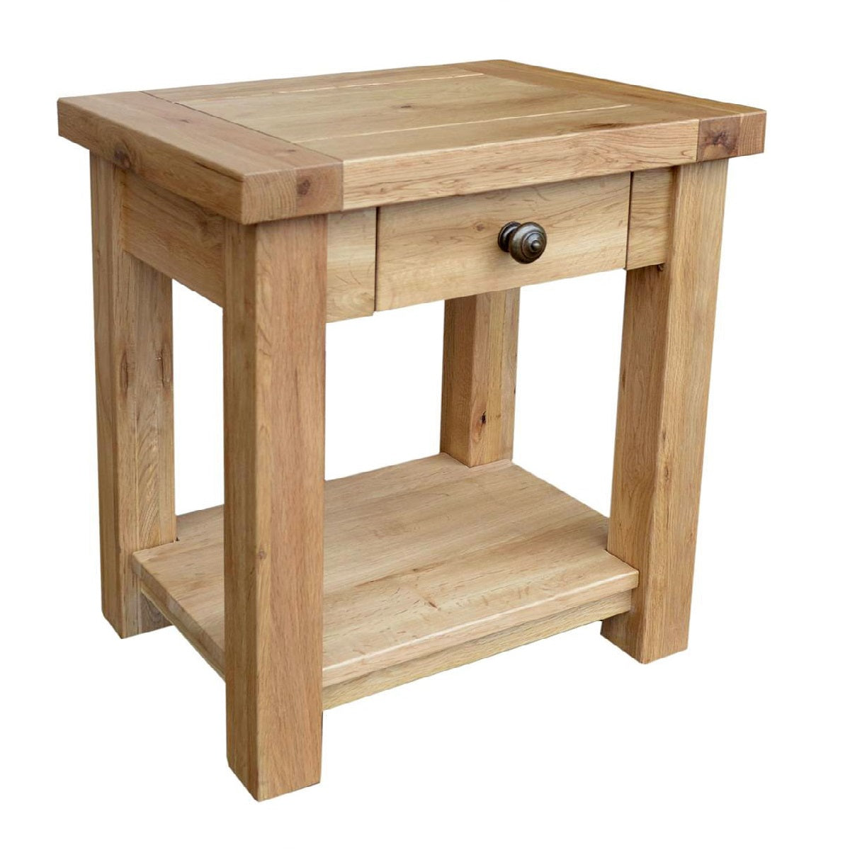 Wessex Oak Lamp Table with Drawer | A Touch of Furniture Oxfordshire