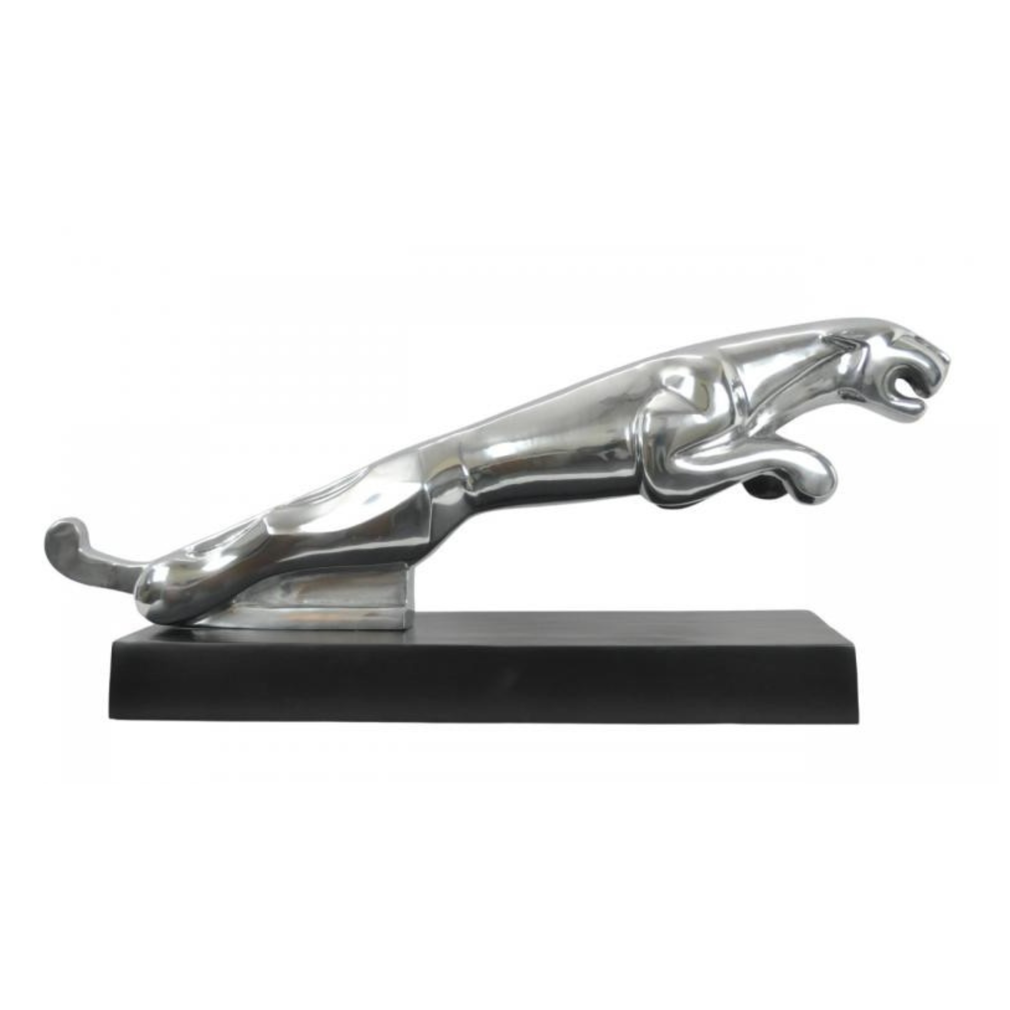 Large Metal Jaguar Sculpture on a Stand