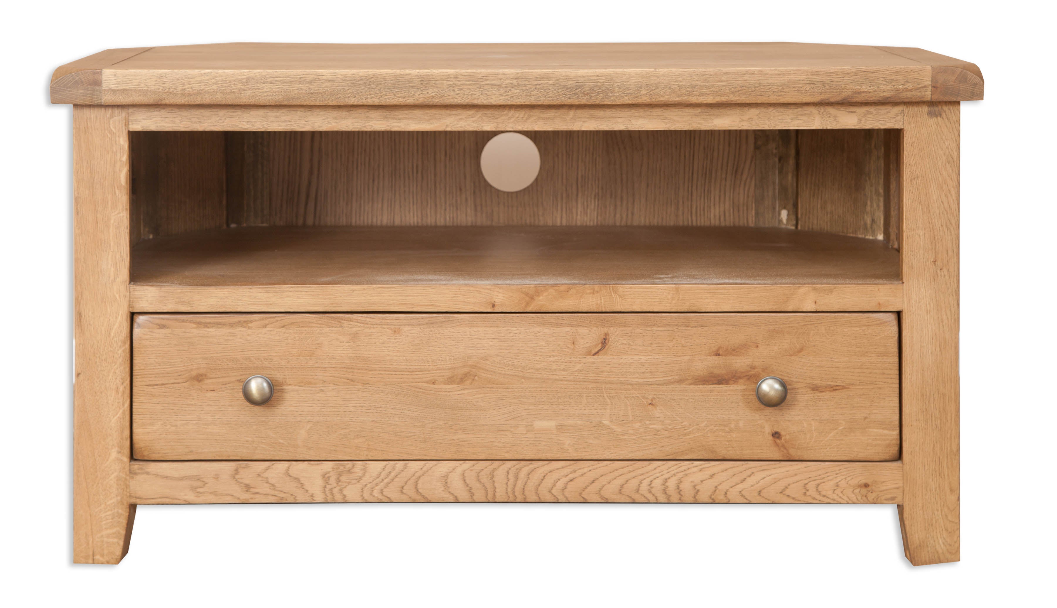 Melbourne Country Oak Corner TV Cabinet  | A Touch of Furniture