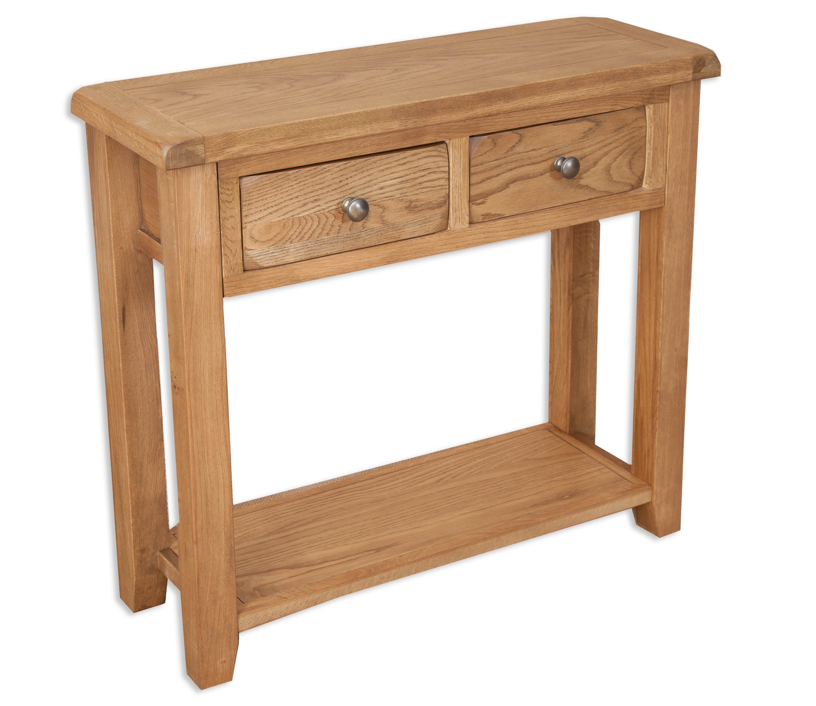 Melbourne Country Oak 2 Drawer Console Table  | A Touch of Furniture