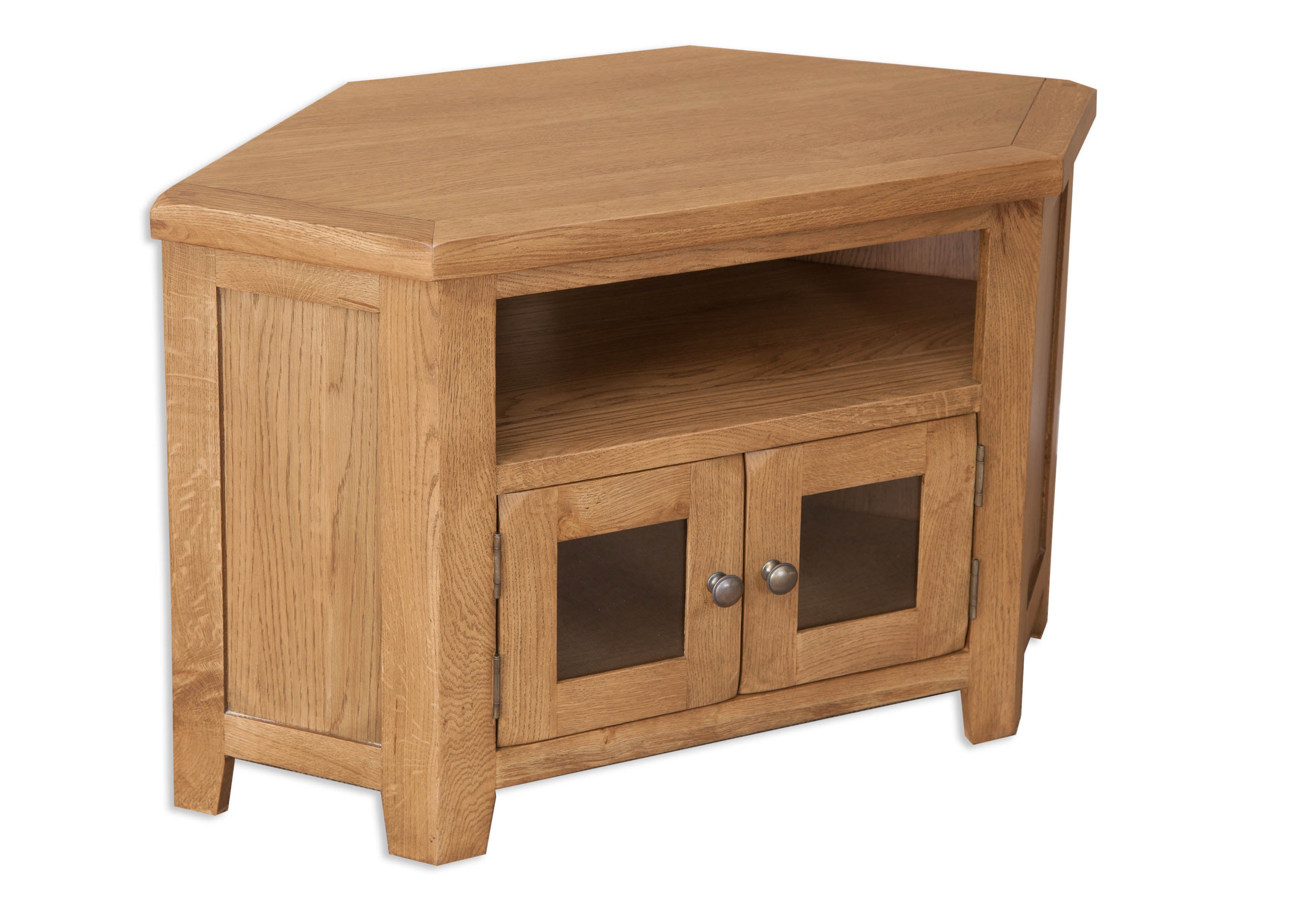 Melbourne Country Oak Glazed Corner TV Cabinet  | A Touch of Furniture