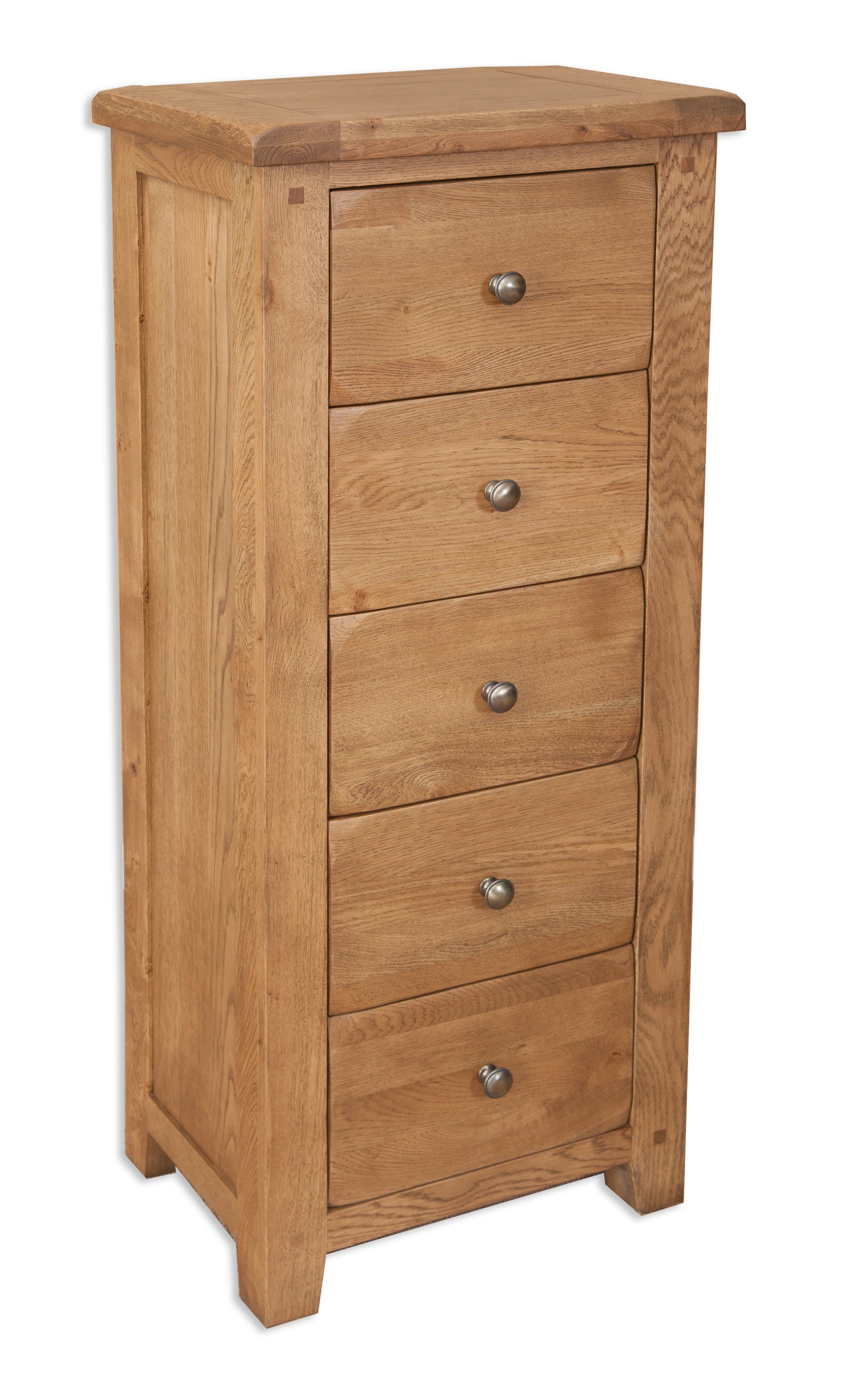 Melbourne Country Oak 5 Drawer Tall Chest | A Touch of Furniture
