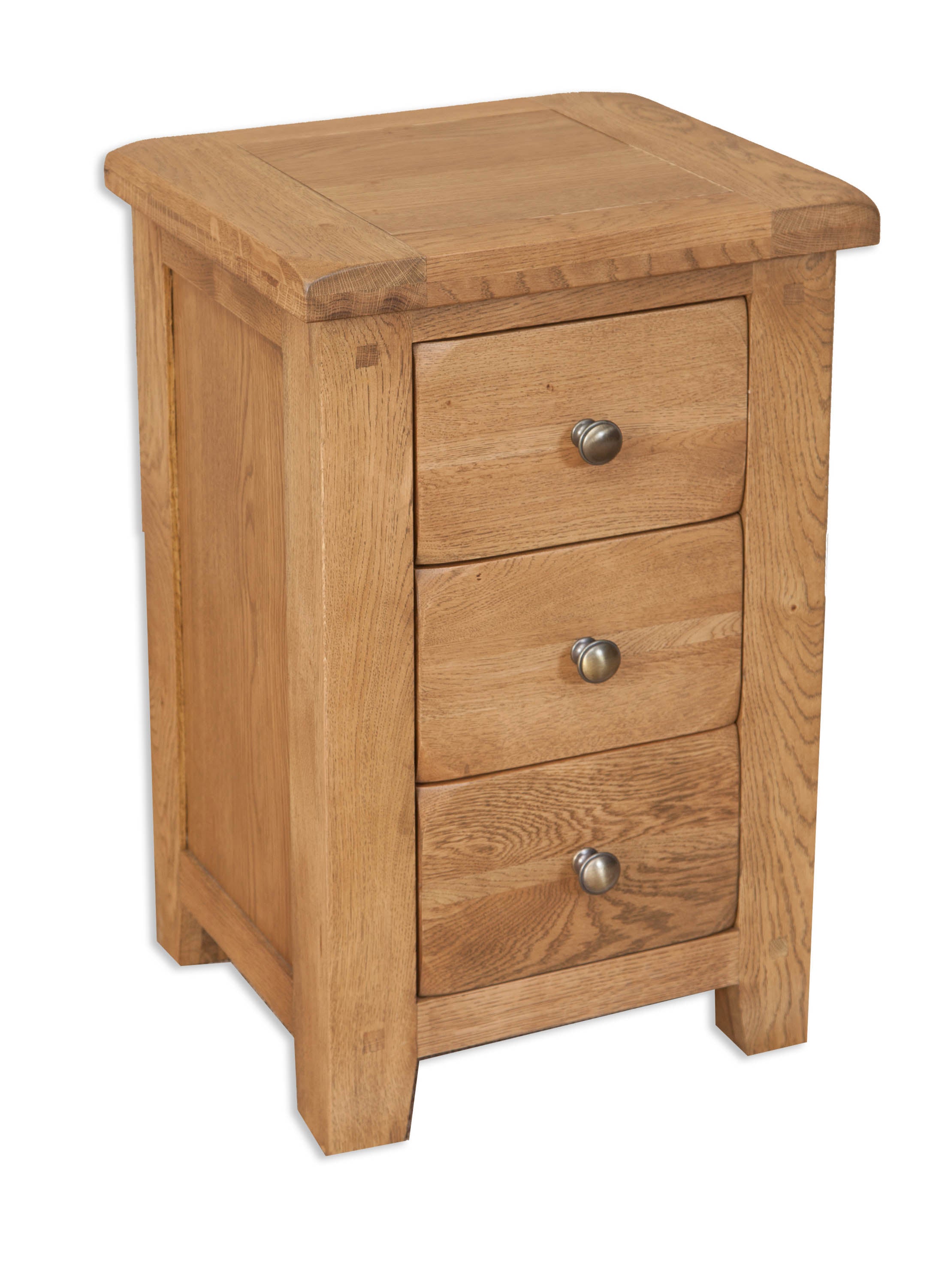 Melbourne Country Oak 3 Drawer Bedside Cabinet | A Touch of Furniture