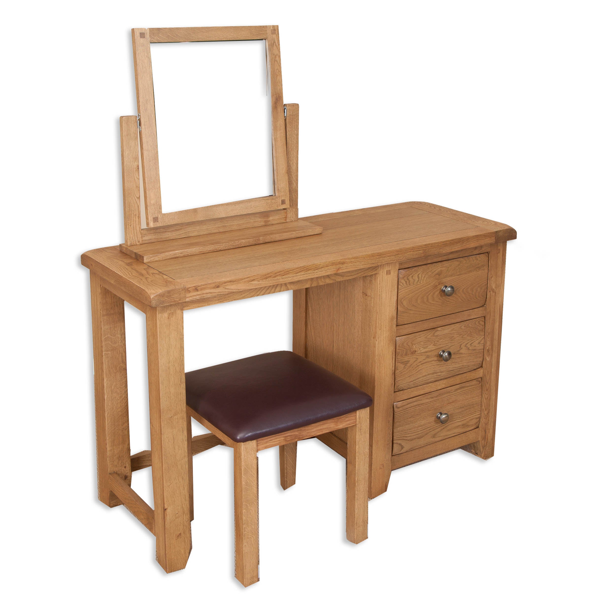 Melbourne Country Oak Dressing Table Stool | A Touch of Furniture