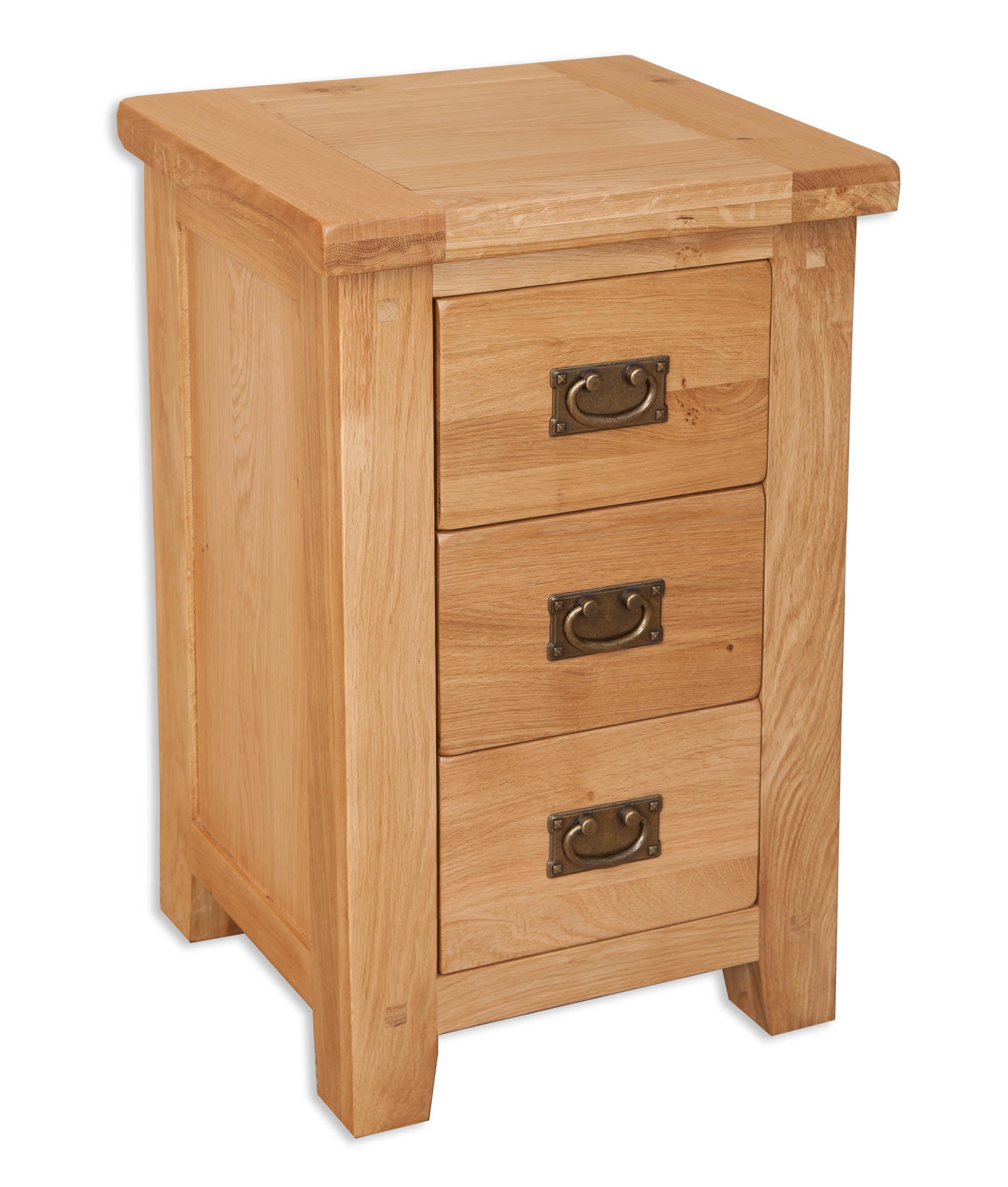 Melbourne Natural Oak 3 Drawer Bedside Cabinet