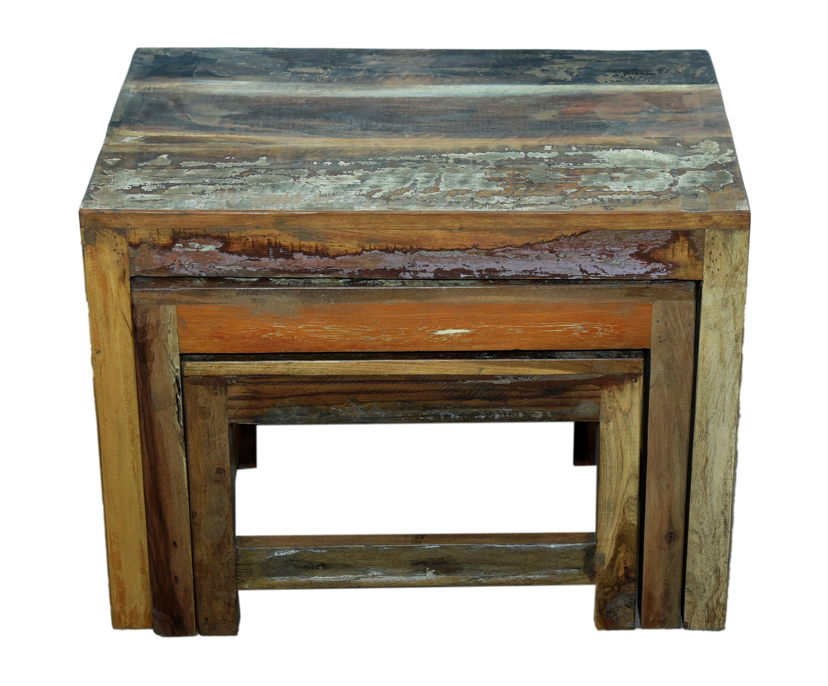 Marine Reclaimed Nest of 3 Tables