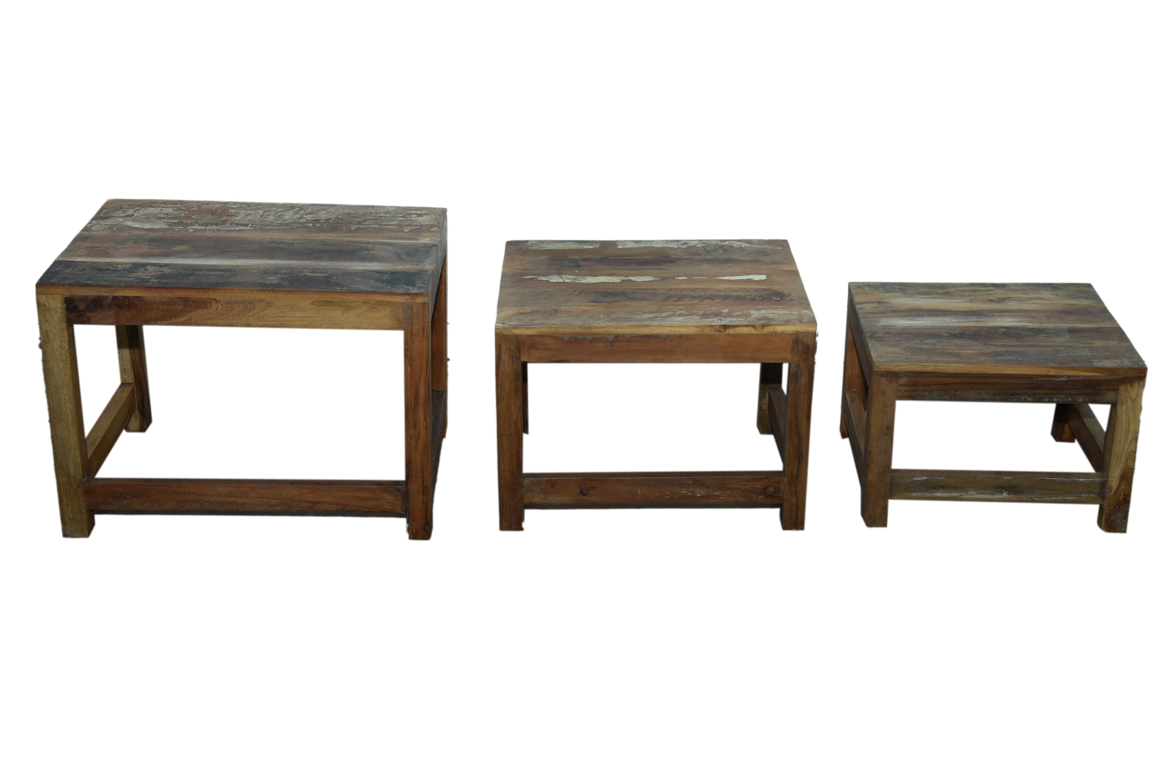 Marine Reclaimed Nest of 3 Tables