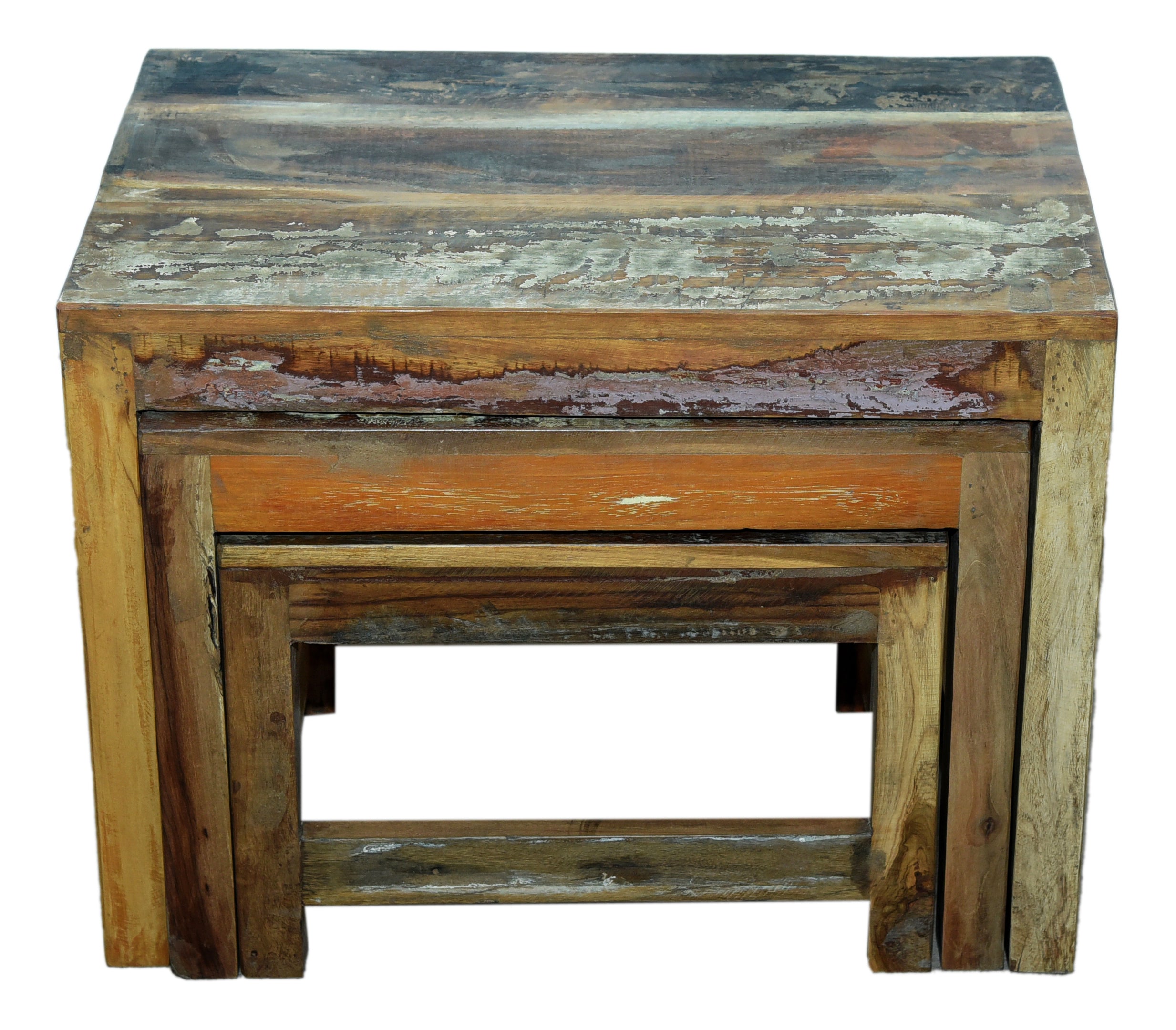Marine Reclaimed Nest of 3 Tables