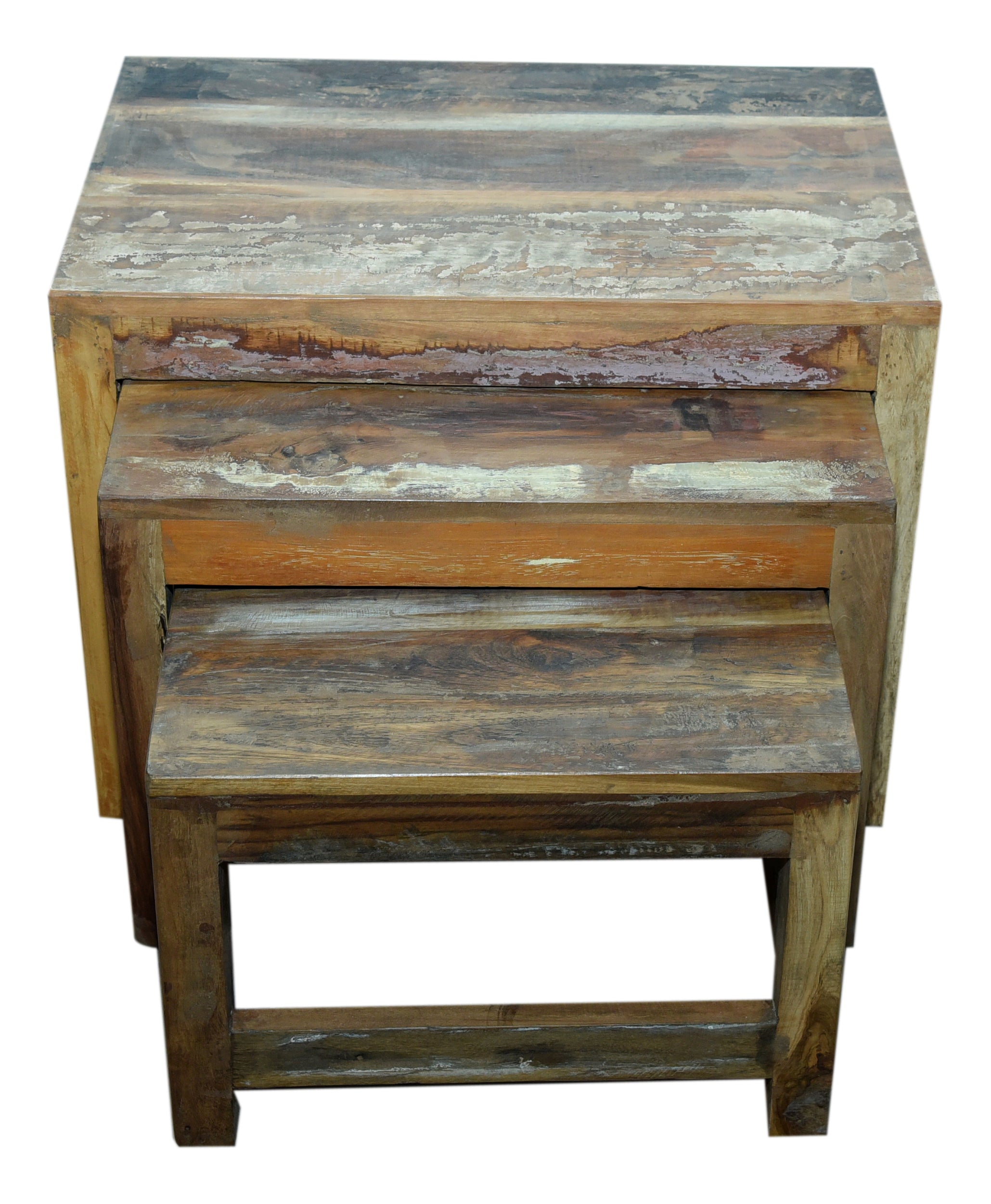 Marine Reclaimed Nest of 3 Tables