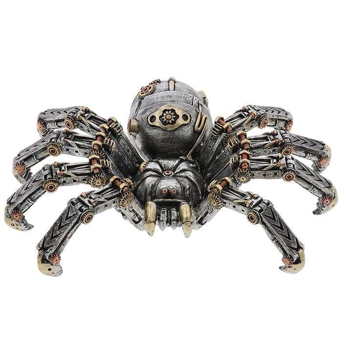 Steampunk-style spider figurine on a white background - available in the A Quirky Corner online store or from A Quirky Corner in Banbury