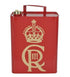 Red Metal Oil Can with King Charles' Cypher