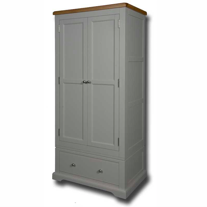 Oxford Painted 2 Door 1 Drawer Single Wardrobe