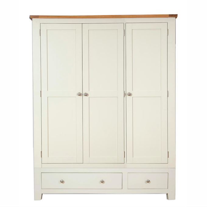 Melbourne Painted 3 Door 2 Drawer Wardrobe | A Touch of Furniture Oxfordshire