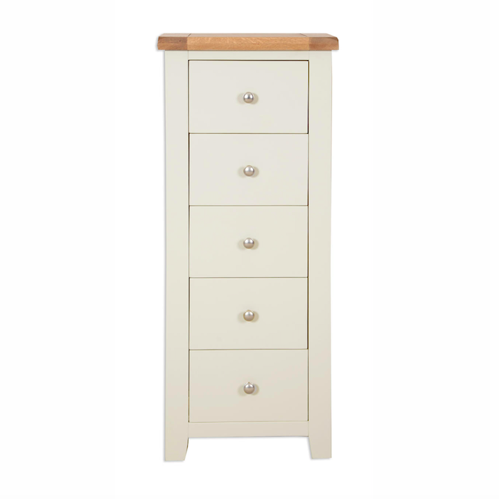 Melbourne Painted 5 Drawer Tall Chest | A Touch of Furniture