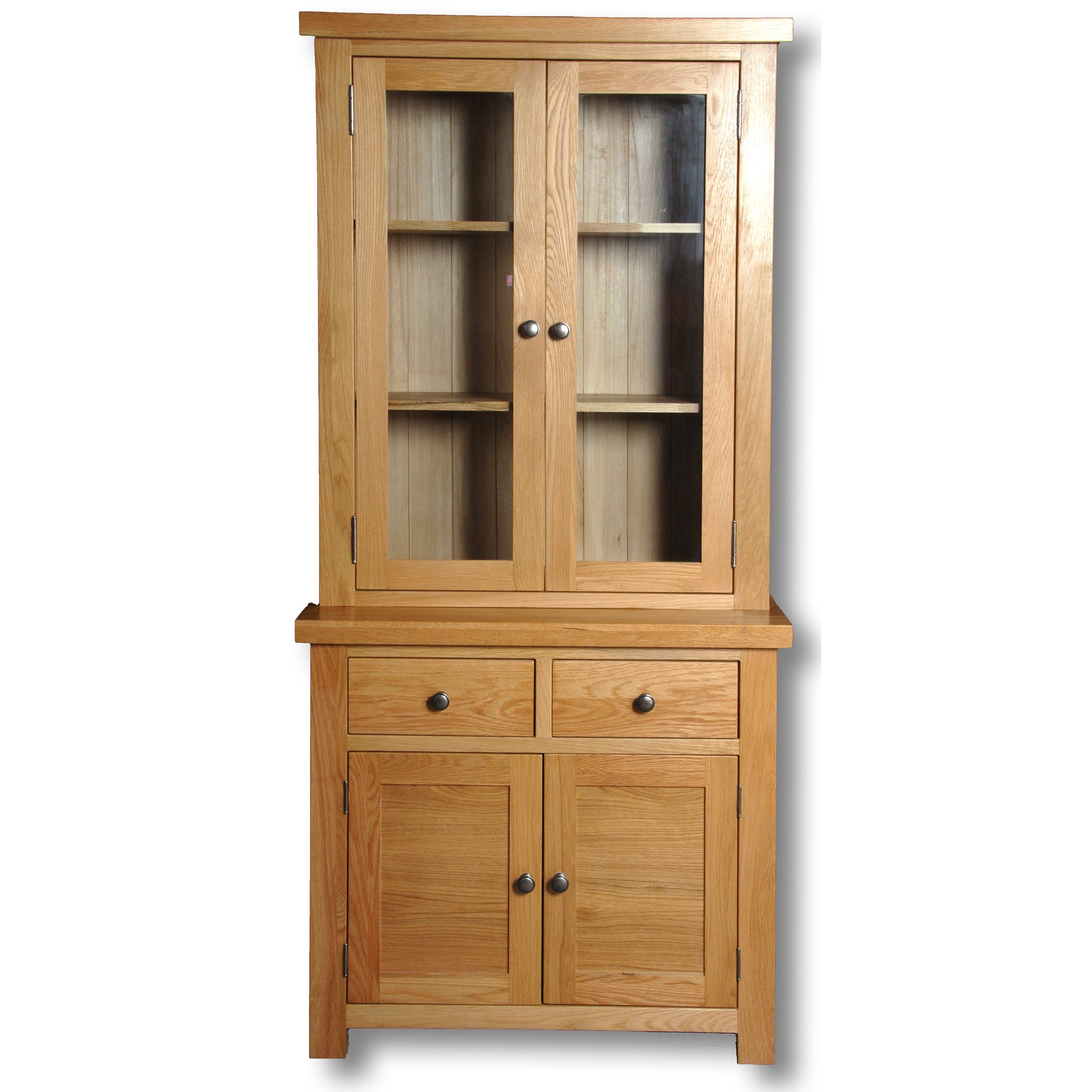 Woodstock Oak 3ft Glazed Dresser Top