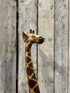 Wooden Giraffe Sculpture