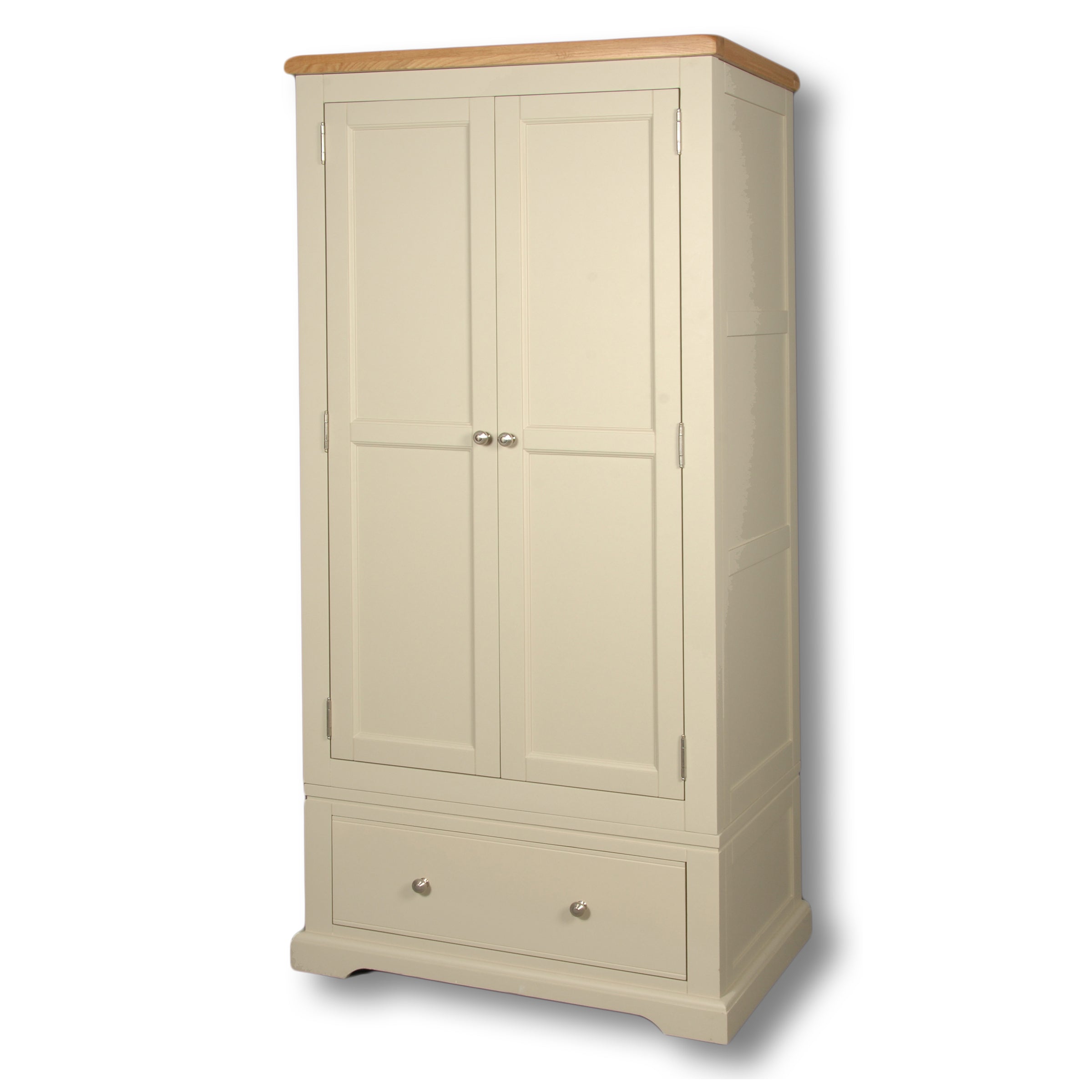 Oxford Painted 2 Door 1 Drawer Single Wardrobe