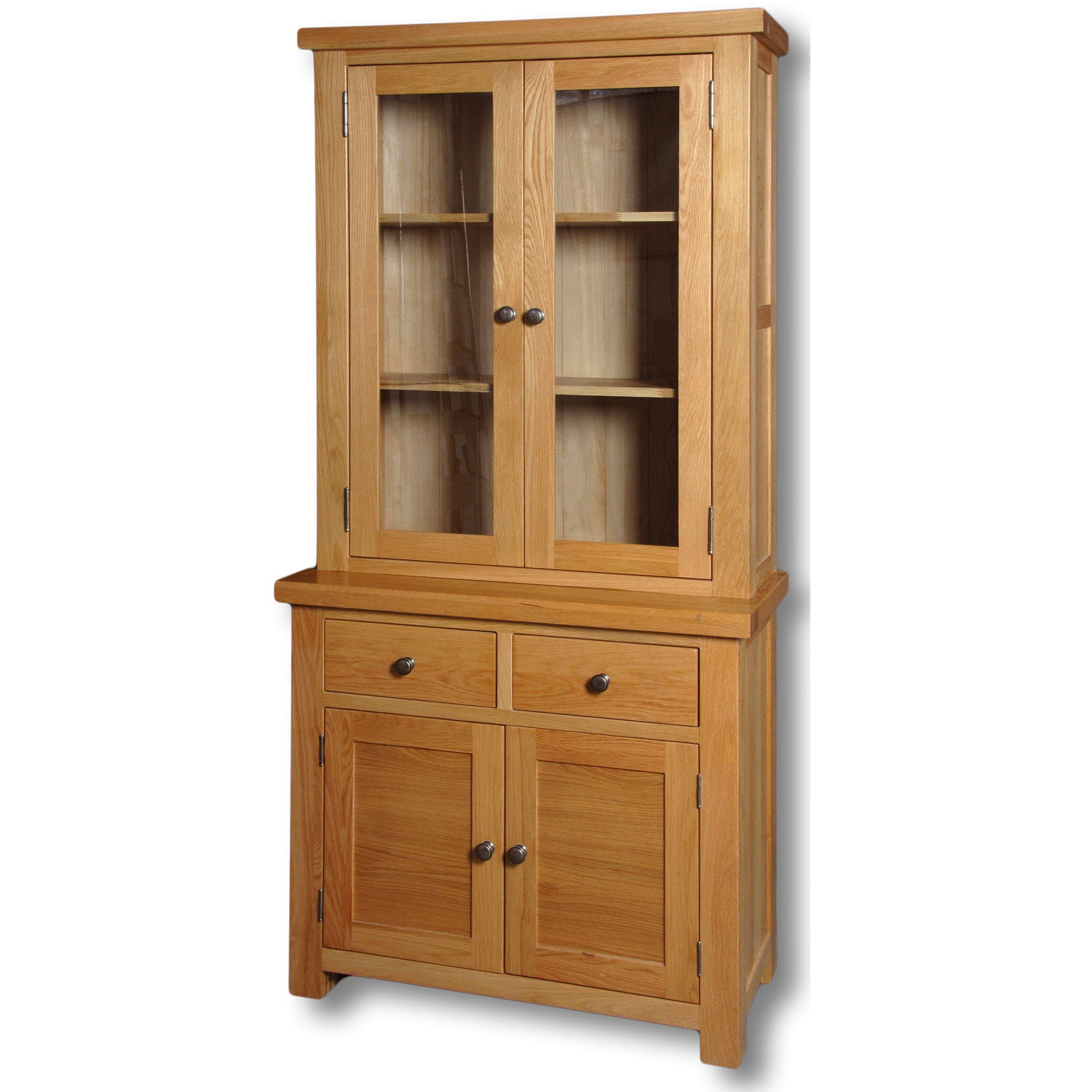 Woodstock Oak 3ft Glazed Dresser Top