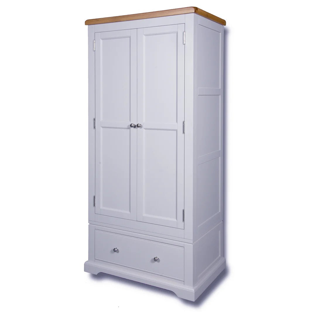 Oxford Painted 2 Door 1 Drawer Single Wardrobe