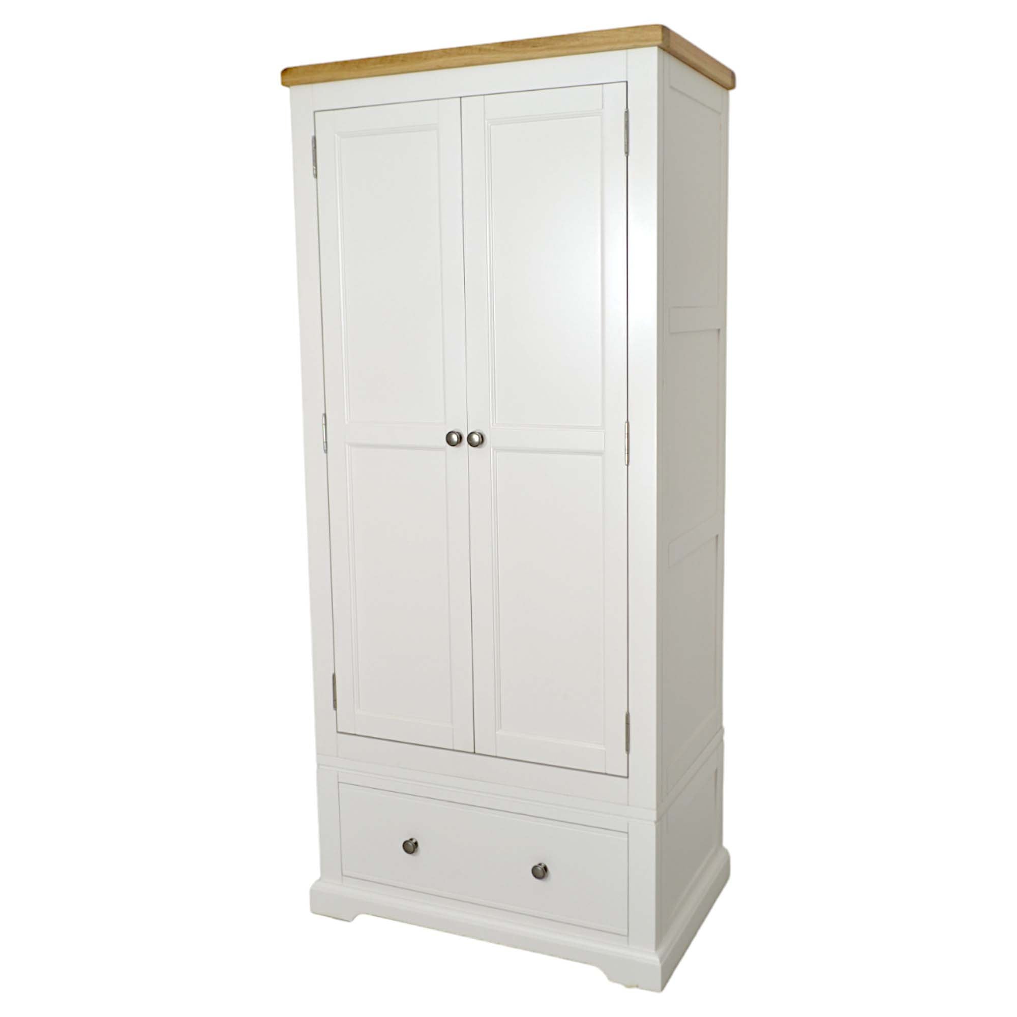 Oxford Painted 2 Door 1 Drawer Single Wardrobe