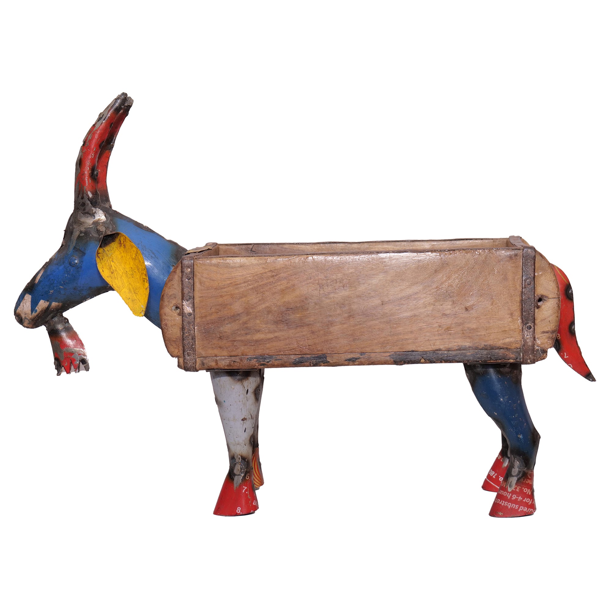 Rustic Vintage Goat Brick Mould Planter / Storage Box