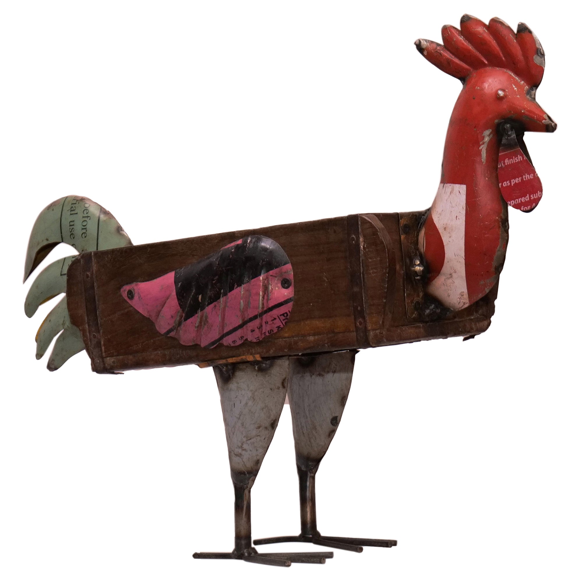 Rustic Vintage Rooster Brick Mould Planter / Storage Box