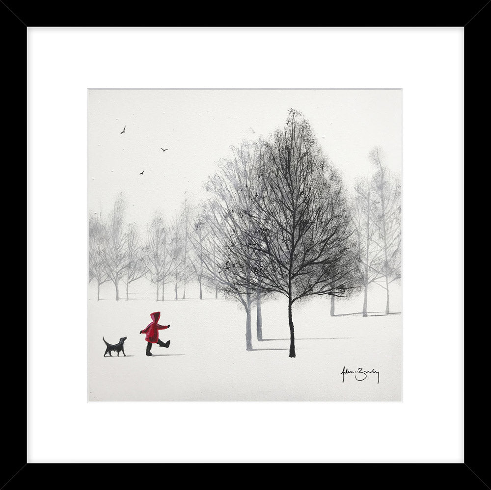 Red Coat - Framed Print 43.5 x 43.5 cm