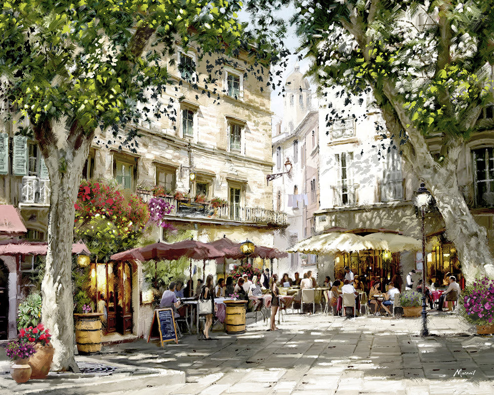 Plaza Cafe - Canvas 150 x 120 cm