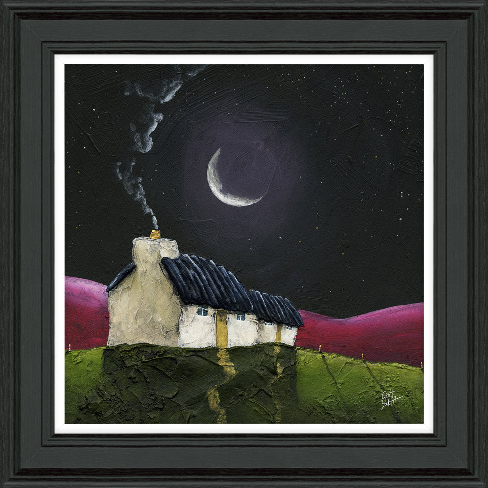 Midnight Pinks - Framed Print 49 x 49cm