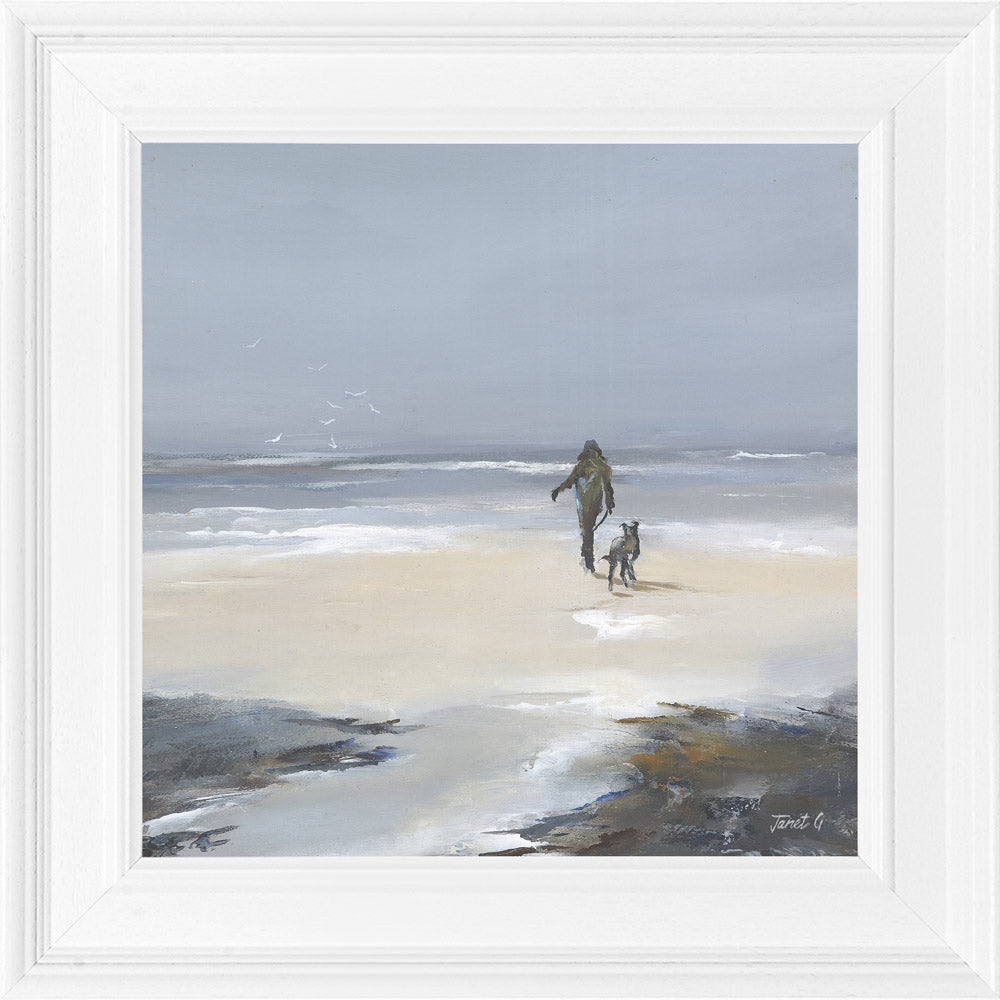 Beach Walk I - Framed Print 39 x 39cm