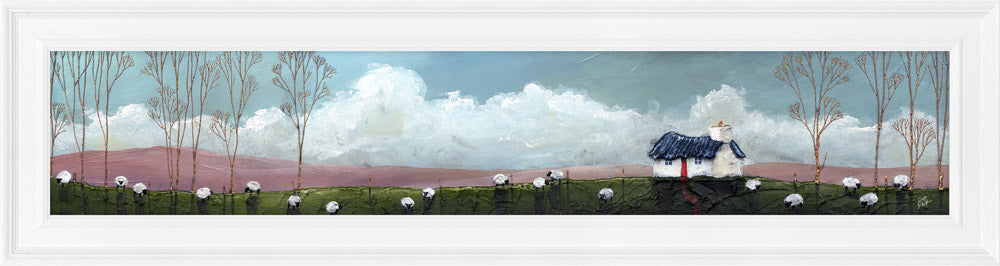 Hilltops - Framed Print 109 x 29 cm