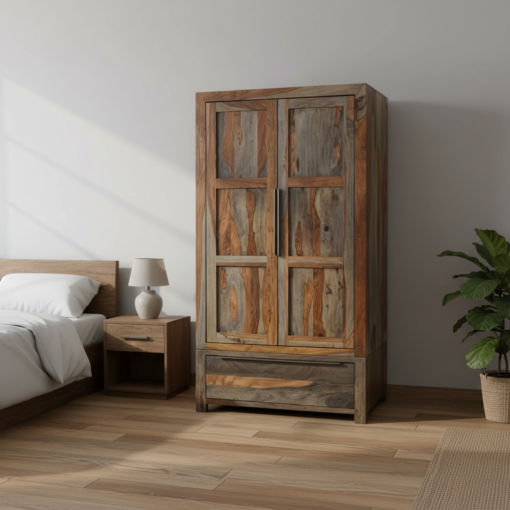 Goa Sheesham 2 Door Wardrobe