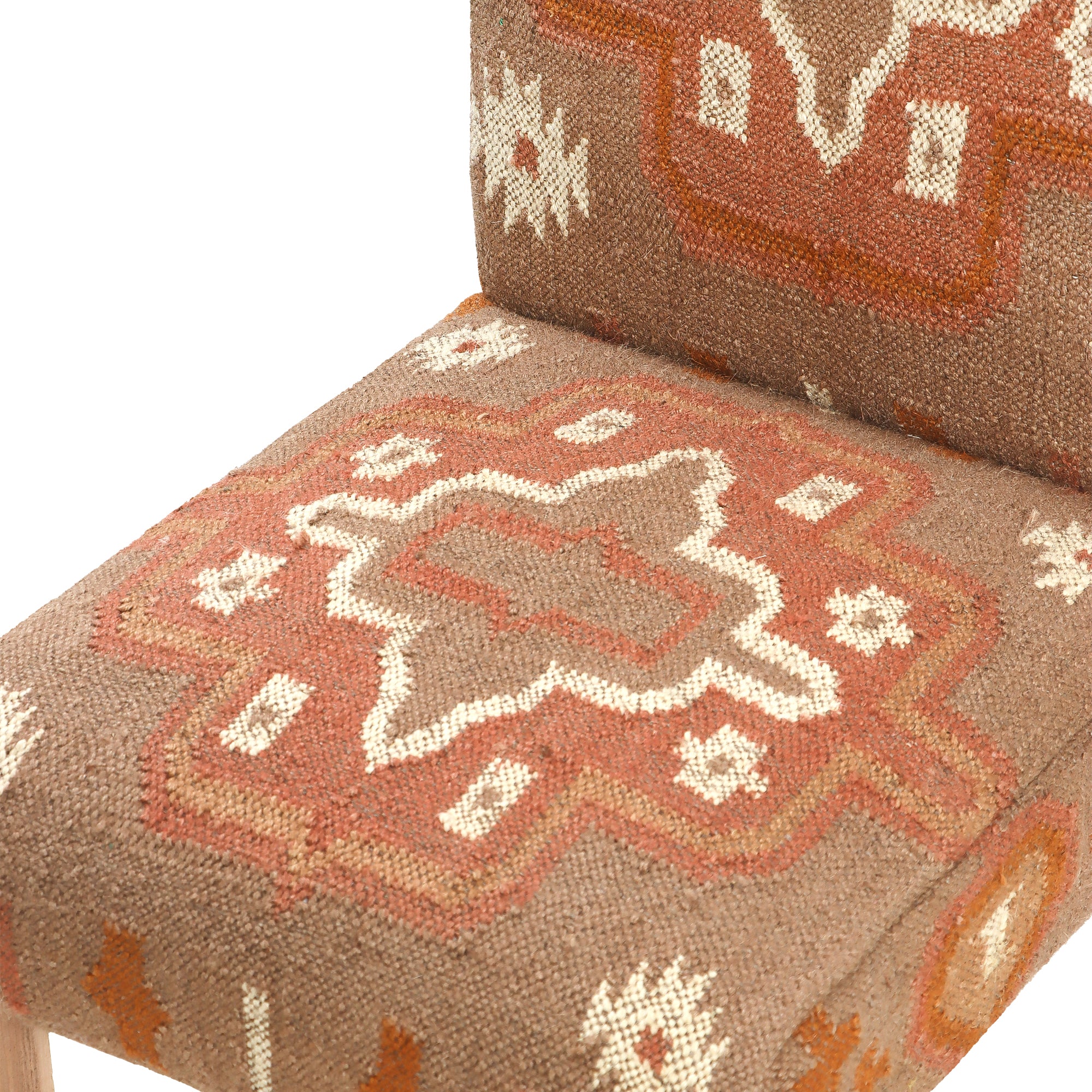 Orange Kilim Dining Chair