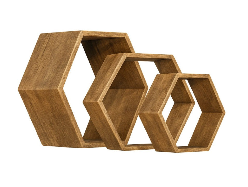 Kodi Mango Hex Nest of Tables / Shelf Set