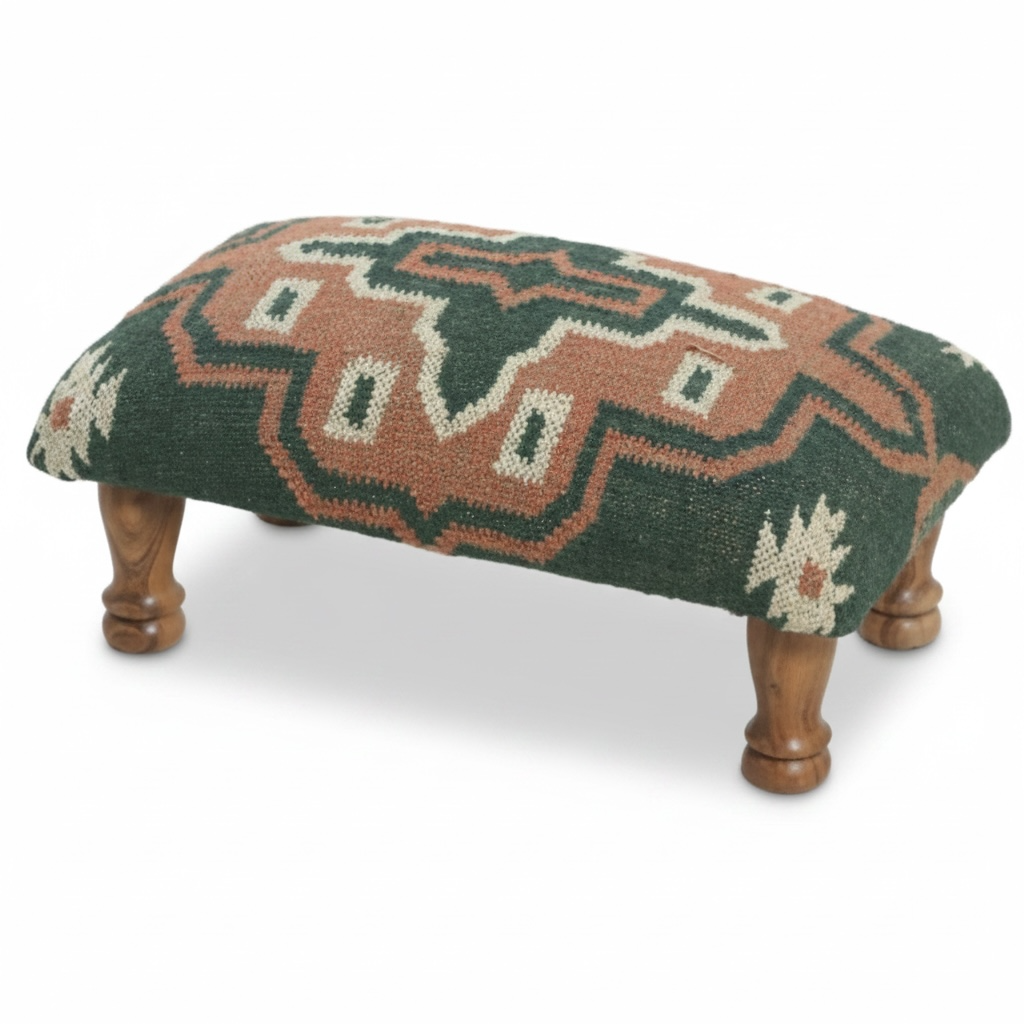 Kilim Rectangle Foot Stool
