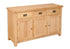 Melbourne Natural Oak 3 Door Sideboard on white background. Available from A Quirky Corner Banbury.