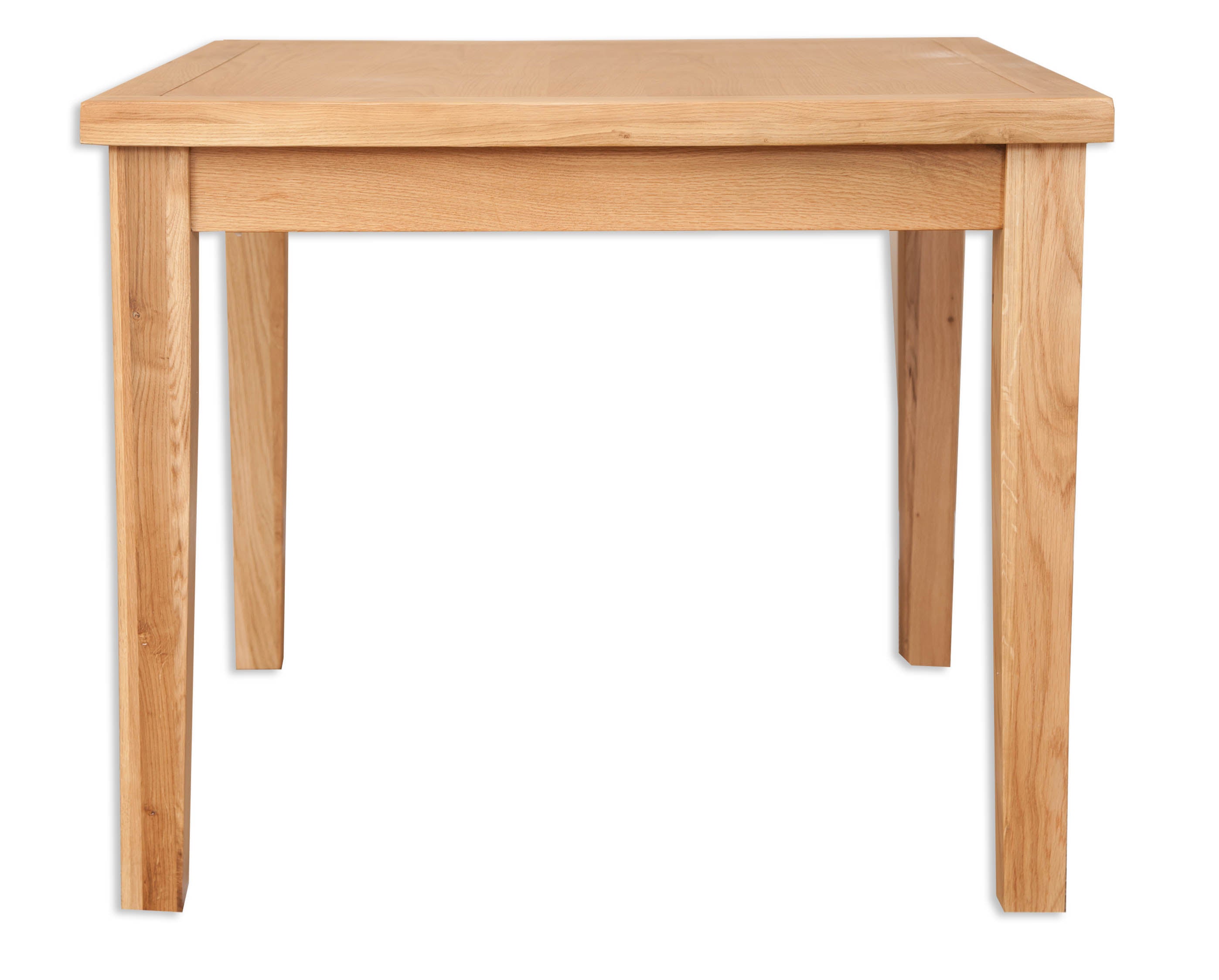 Melbourne Natural Oak Square Dining Table on a white background. Available from A Quirky Corner Banbury.